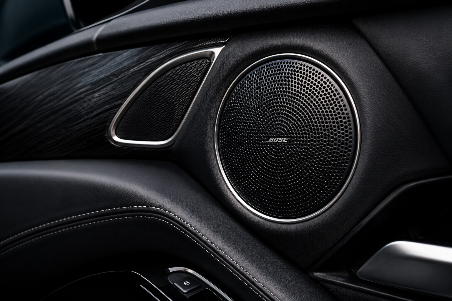 Close-up of a car audio head unit